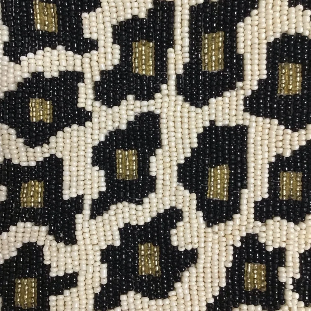 Beaded Leopard Crossbody Club Bag Wristlet Clutch Purse Wallet Bamboo Trading Co